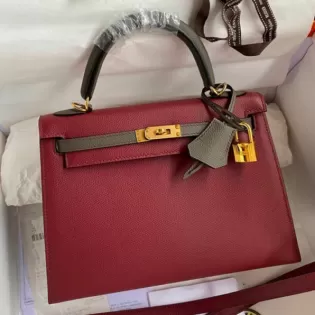エルメス コピー ケリー 25cm レディースバッグ 外縫い エプソン ゴールド金具 eri22679