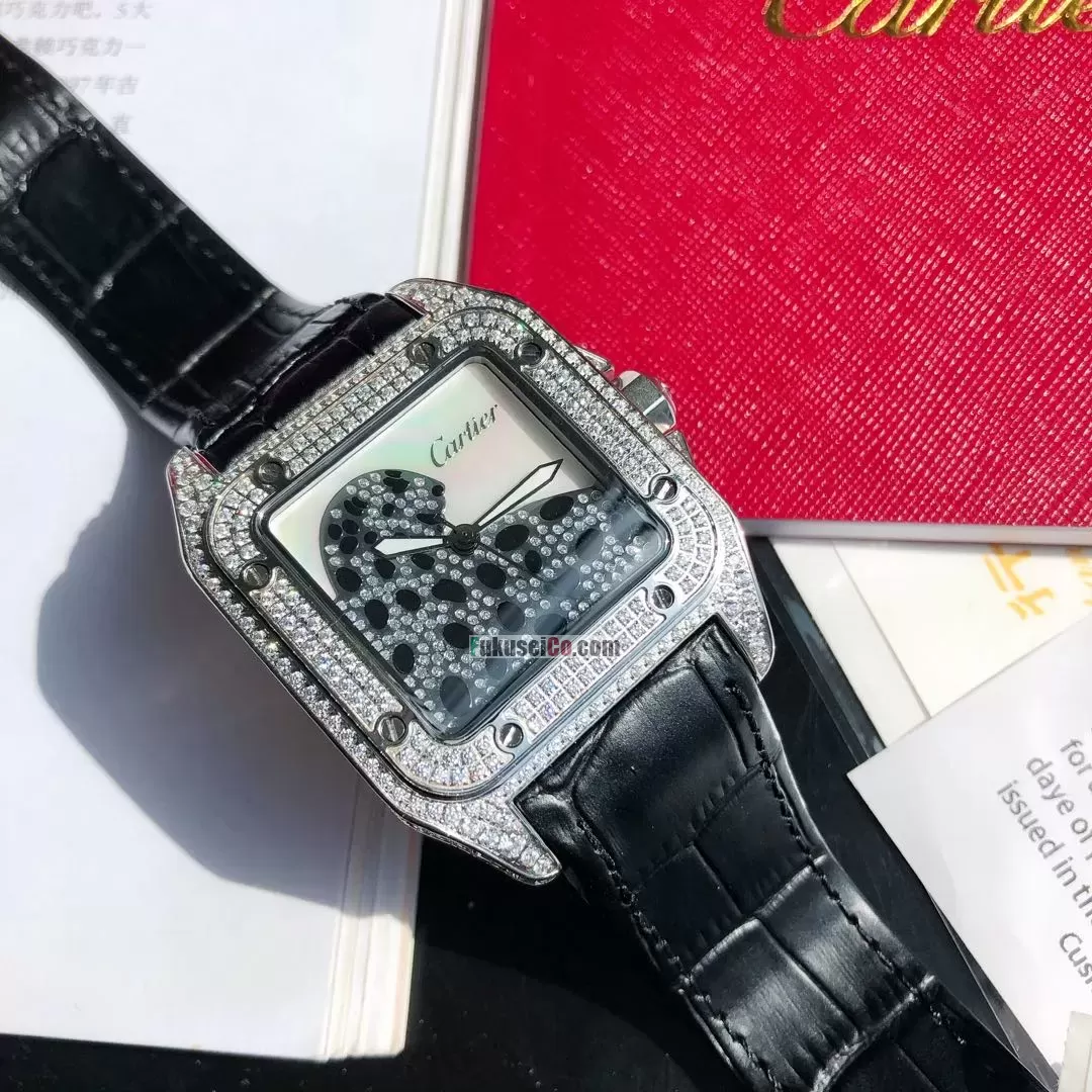 佐川急便！ カルティエ偽物時計 サントス 高品質 w659291ダイヤモンド【GD出品】