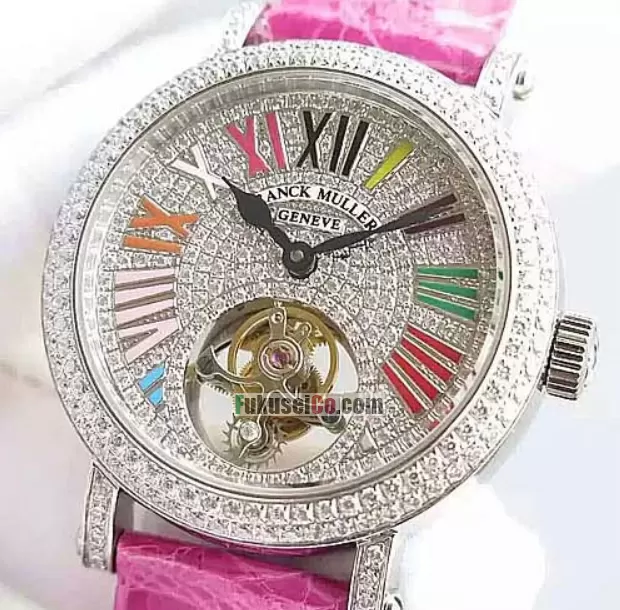 ブランドスーパーコピーFRANCK MULLER ダブルミステリー トゥールビヨン搭載(手巻き) 全面ダイヤ277920