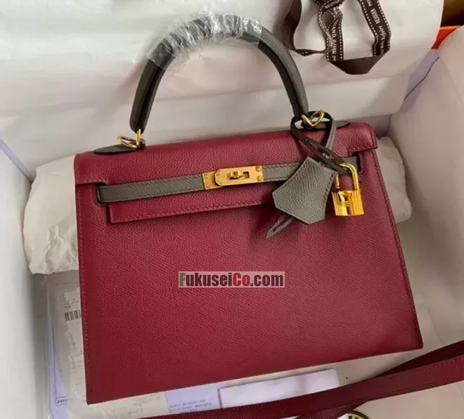 エルメス コピー ケリー 25cm レディースバッグ 外縫い エプソン ゴールド金具 eri22679