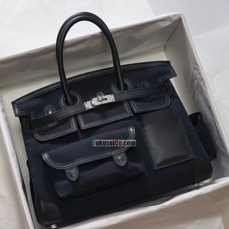 特別モデル エルメスバーキンカーゴコピーN級品 35cm トワルアッシュ×スイフト erx28121