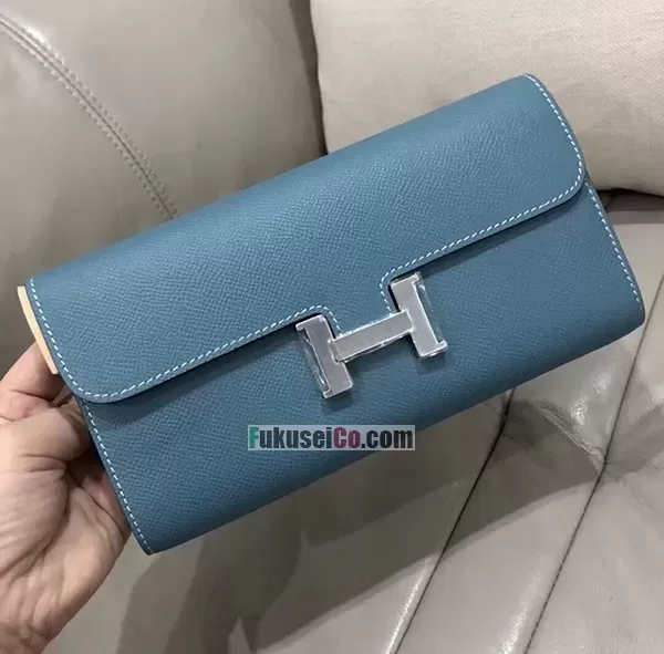 ブルー エルメスコンスタンスコピー ロングウォレットhe19062 【便利な買い物 】
