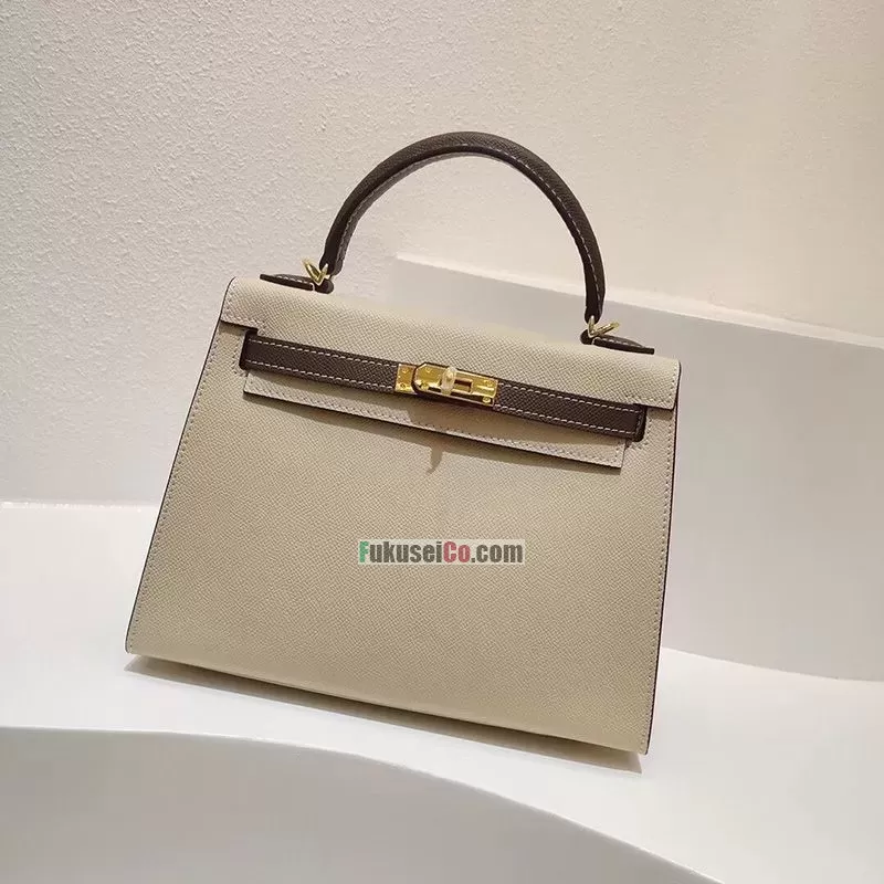 ダブルカラー エルメス ケリー スーパーコピー 25cm 内縫 トゴ ゴールド金具he210826009