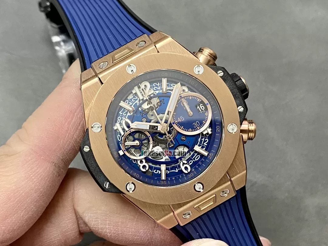 ウブロ 441.OX.5180.RX ビッグ・バン ウニコ コピー時計 キングゴールド×ブルー 42MM【BBF製】