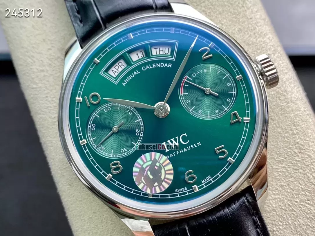 グリーン IWC インターナショナル カンパニー ポルトギーゼ アニュアルカレンダー IW503510/IW503502/IW503507 [ZF出品]