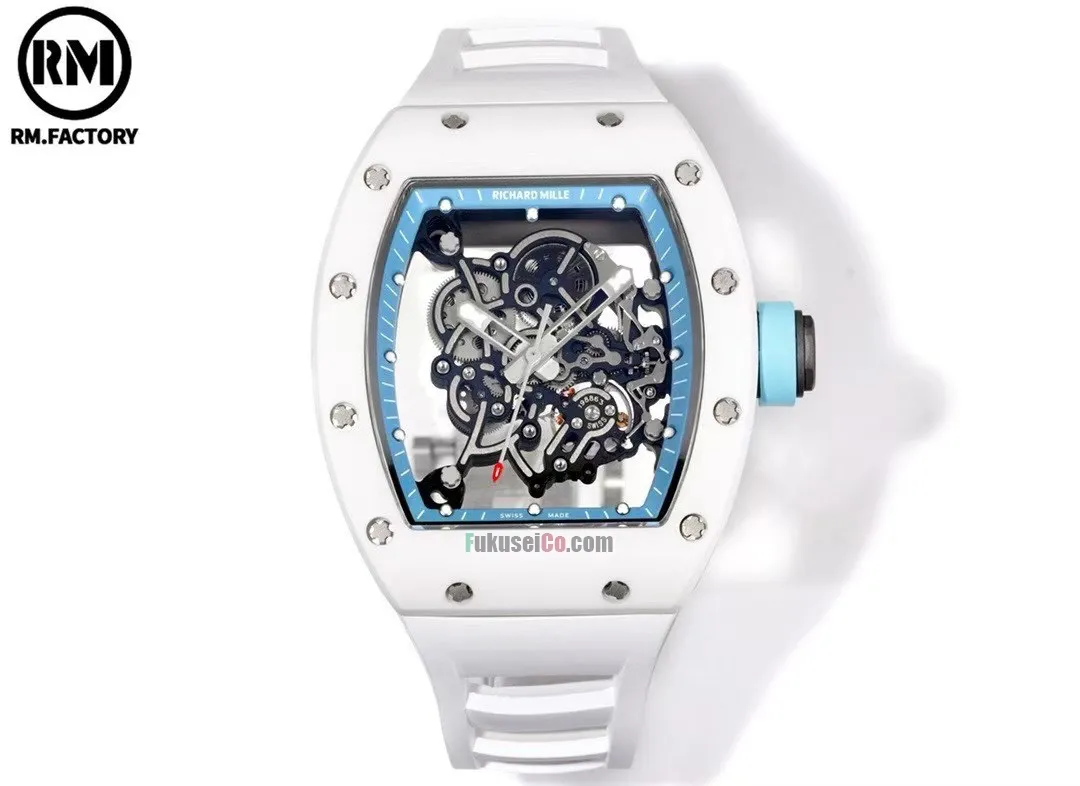 RICHARD MILLE  リチャードミルRM 55 ホワイトセラミックスオートマティック コピー時計2025写真は実物