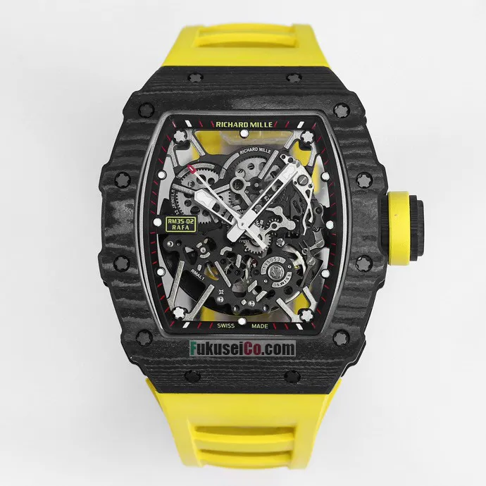 Richard Milleリチャードミルブランドコピー腕時計RM35-02自動巻きNTPTカーボンファイバー軽量化設計RM35-02