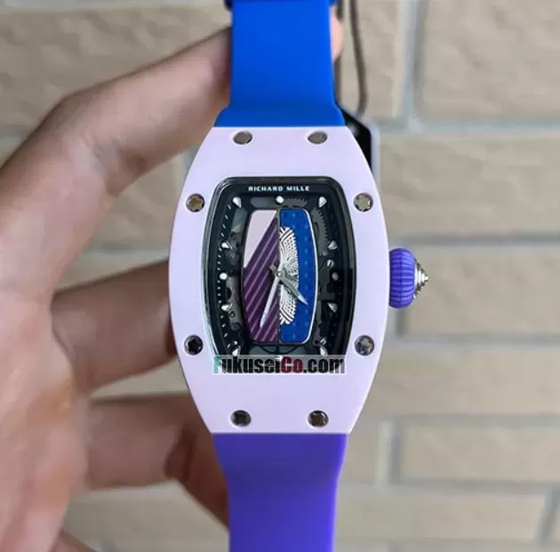 3色 ブランドコピー時計 リシャールミル RM 07-01 オートマティック カラーセラミックス パステル ピンク